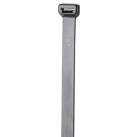 Panduit Cable Tie Strap, 12 in L, 3-1/4 in Max Bundle Dia., Black, Nylon 6/6, 120 lb Strength, 250 PK PLWS3EH-TL350